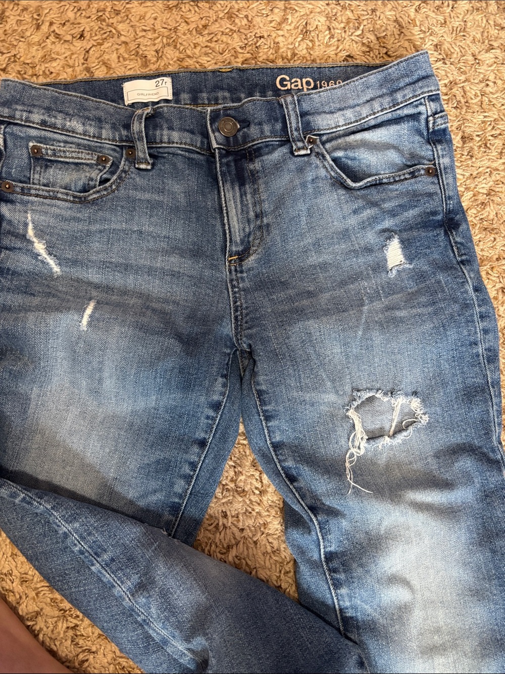 GAP girlfriend jeans.